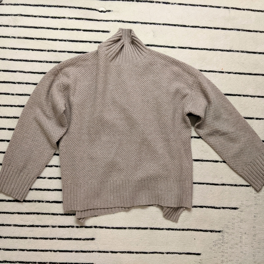 Everlane Oversized Stroopwafel Turtleneck in ReCashmere. Size M